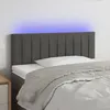 Image de vidaXL Tête de Lit à LED Meuble de Chambre à Coucher Accessoire de Lit Simple Tête de Cadre de Lit Intérieur Gris Foncé 3121887