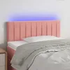 Image de vidaXL Tête de Lit à LED Meuble de Chambre à Coucher Accessoire de Lit Simple Tête de Cadre de Lit Intérieur Rose 90x5x78/88 3121891