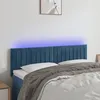 Image de vidaXL Tête de Lit à LED Meuble de Chambre à Coucher Accessoire de Lit Double Tête de Cadre de Lit Intérieur Bleu Foncé 3121902