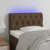 Image de vidaXL Tête de Lit à LED Meuble de Chambre à Coucher Accessoire de Lit Simple Tête de Cadre de Lit Intérieur Marron Foncé 3121925