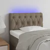 Image de vidaXL Tête de Lit à LED Meuble de Chambre à Coucher Accessoire de Lit Simple Tête de Cadre de Lit Intérieur Taupe 3121926