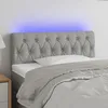 Image de vidaXL Tête de Lit à LED Meuble de Chambre à Coucher Accessoire de Lit Simple Tête de Cadre de Lit Intérieur Gris Clair 3121930