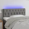 Image de vidaXL Tête de Lit à LED Meuble de Chambre à Coucher Accessoire de Lit Simple Tête de Cadre de Lit Intérieur Gris Foncé 3121931