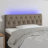 Image de vidaXL Tête de Lit à LED Meuble de Chambre à Coucher Accessoire de Lit Simple Tête de Cadre de Lit Intérieur Taupe 3121934