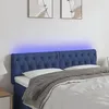 Image de vidaXL Tête de Lit à LED Meuble de Chambre à Coucher Accessoire de Lit Double Tête de Cadre de Lit Intérieur Bleu 3121960