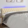 Image de vidaXL Tête de Lit à LED Meuble de Chambre à Coucher Accessoire de Lit Double Tête de Cadre de Lit Intérieur Crème 3121967