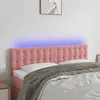 Image de vidaXL Tête de Lit à LED Meuble de Chambre à Coucher Accessoire de Lit Double Tête de Cadre de Lit Intérieur Rose 3122099