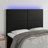 Image de vidaXL Tête de Lit à LED Meuble de Chambre à Coucher Accessoire de Lit Double Tête de Cadre de Lit Intérieur Noir 3122234