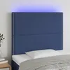 Image de vidaXL Tête de Lit à LED Meuble de Chambre à Coucher Accessoire de Lit Simple Tête de Cadre de Lit Intérieur Bleu 3122280