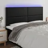 Image de vidaXL Tête de Lit à LED Meuble de Chambre à Coucher Accessoire de Lit Double Tête de Cadre de Lit Intérieur Noir 3122392