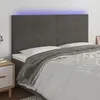 Image de vidaXL Tête de Lit à LED Meuble de Chambre à Coucher Accessoire de Lit Double Tête de Cadre de Lit Intérieur Gris Foncé 3122619