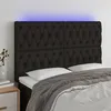Image de vidaXL Tête de Lit à LED Meuble de Chambre à Coucher Accessoire de Lit Double Tête de Cadre de Lit Intérieur Noir 3122768