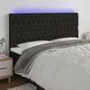 Image de vidaXL Tête de Lit à LED Meuble de Chambre à Coucher Accessoire de Lit Double Tête de Cadre de Lit Intérieur Noir 3122776