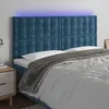 Image de vidaXL Tête de Lit à LED Meuble de Chambre à Coucher Accessoire de Lit Double Tête de Cadre de Lit Intérieur Bleu Foncé 3122928
