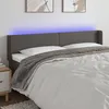 Image de vidaXL Tête de Lit à LED Meuble de Chambre à Coucher Accessoire de Lit Double Tête de Cadre de Lit Intérieur Gris 3123056