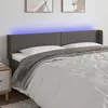Image de vidaXL Tête de lit à LED Gris 203x16x78/88 cm Similicuir 3123208