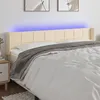 Image de vidaXL Tête de Lit à LED Meuble de Chambre à Coucher Accessoire de Lit Double Tête de Cadre de Lit Intérieur Crème 3123255