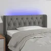 Image de vidaXL Tête de Lit à LED Meuble de Chambre à Coucher Accessoire de Lit Simple Tête de Cadre de Lit Intérieur Gris Foncé 3123563