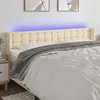 Image de vidaXL Tête de Lit à LED Meuble de Chambre à Coucher Accessoire de Lit Double Tête de Cadre de Lit Intérieur Crème 3123689