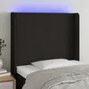 Image de vidaXL Tête de Lit à LED Meuble de Chambre à Coucher Accessoire de Lit Simple Tête de Cadre de Lit Intérieur Noir 3123744