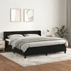 Image de 3131095 vidaXL Lit à sommier tapissier avec matelas Noir 180x200 cm Velours