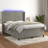Image de vidaXL Sommier à Lattes de Lit avec Matelas et LED Lit Rembourré Lit Double Lit Adulte de Chambre à Coucher Intérieur 3139619