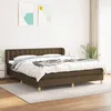 Image de vidaXL Sommier à lattes de lit avec matelas Marron foncé 180x200 cm 3127144