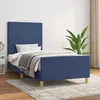 Image de vidaXL Cadre de lit avec tête de lit Bleu 90x190 cm Tissu 3124861