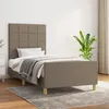 Image de vidaXL Cadre de lit avec tête de lit Taupe 90x190 cm Tissu3125021