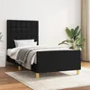 Image de vidaXL Cadre de lit sans matelas avec tête de lit noir 90x190 cm tissu 3125343