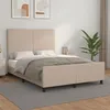 Image de 3125450 vidaXL Cadre de lit avec tête de lit Cappuccino 140x190 cm Similicuir
