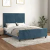 Image de vidaXL Cadre de lit sans matelas bleu foncé 140x190 cm velours 3125633