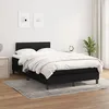 Image de 3140123 vidaXL Lit à sommier tapissier avec matelas Noir 120x200 cm Tissu