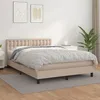 Image de 3141124 vidaXL Lit à sommier tapissier avec matelas Cappuccino 140x190 cm