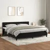 Image de VidaXL Lit à sommier tapissier et matelas Noir 200x200 cm Velours - Modèle 3141205