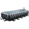 Image de Piscine EXIT Black Leather 540x250x100cm avec pompe filtrante - noir