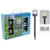 Image de Lampe Solaire - ProGarden - Boule Inox - 5 pièces - 4 LED blanc chaud - Installation facile