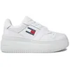 Image de Sneakers plateforme - Tommy Jeans - Femme - Blanc - Lacets - Cuir