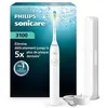 Image de Brosse à dents électrique - PHILIPS - Sonicare Series 3000 HX4033/21 - Blanc - Tête Optimal White - Étui de voyage