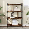 Image de vidaXL Bibliothèque 4 niveaux chêne fumé 76x32x123cm bois dingénierie 833937