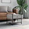 Image de vidaXL Table basse sonoma gris 50x50x50 cm bois dingénierie 833968