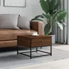 Image de vidaXL Table basse chêne marron 51x51x40 cm bois dingénierie 833979