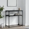 Image de vidaXL Table console noir 75x355x75 cm bois dingénierie 834070