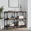 Image de vidaXL Table console chêne fumé 100x29x75 cm bois dingénierie 834102