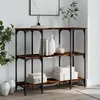 Image de vidaXL Table console chêne fumé 102x35x90 cm bois dingénierie 834147