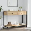 Image de vidaXL Table console chêne sonoma 100x345x75 cm bois dingénierie 834171