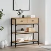 Image de vidaXL Table console chêne sonoma 725x25x75 cm bois dingénierie 834186