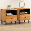 Image de vidaXL Tables de chevet 2 pcs 40x33x46 cm Bois dacacia massif 356862