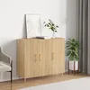 Image de vidaXL Buffet chêne sonoma 90x34x80 cm bois dingénierie 828095