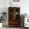 Image de vidaXL Buffet haut chêne fumé 69 5x31x115 cm bois dingénierie 828273